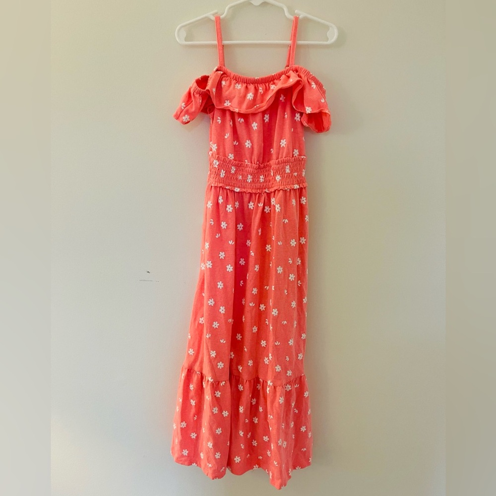 Cat & Jack Coral Floral Kids Dress